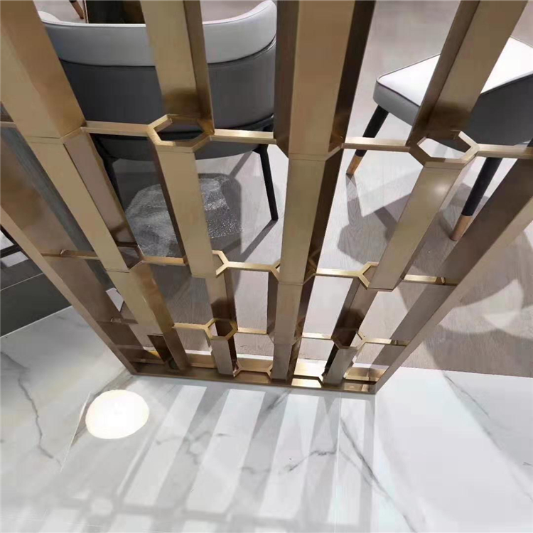 Custom decorative metal room divider