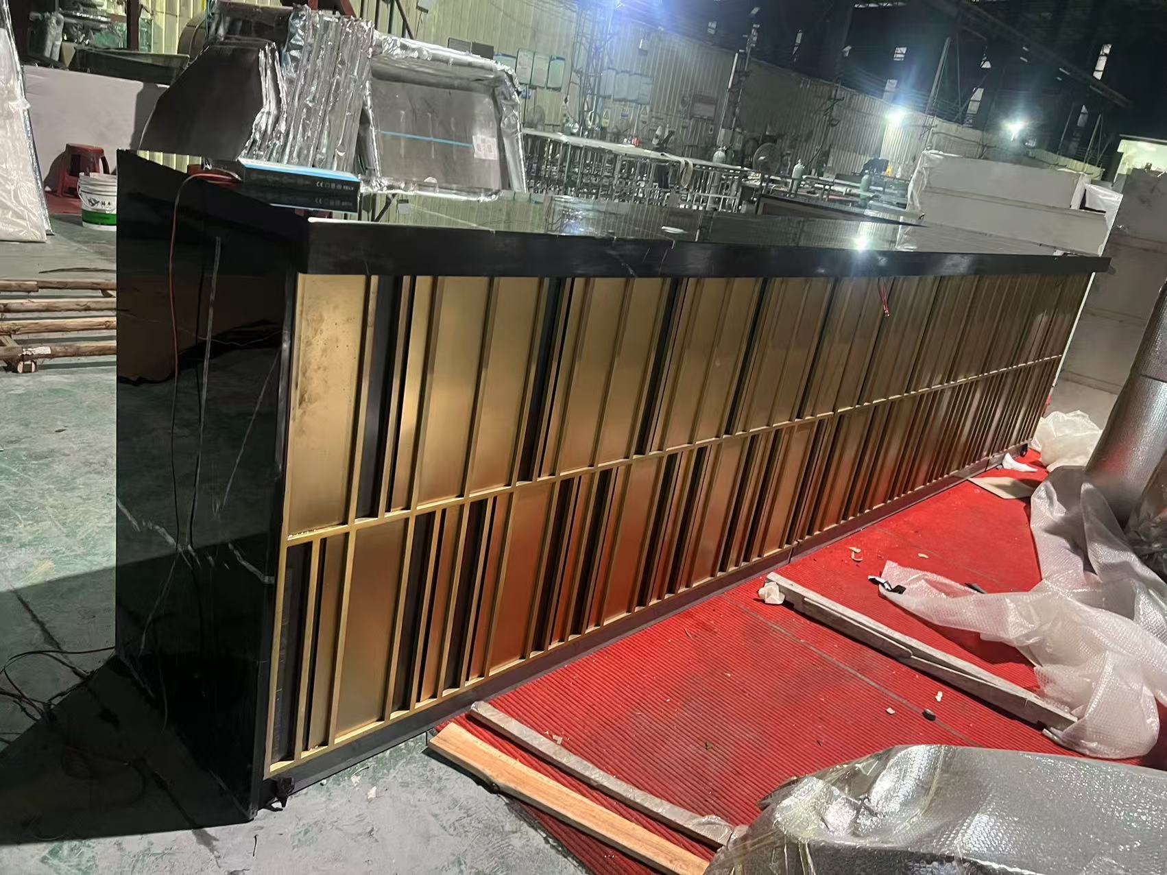 Decorative counter detail for hospitality project